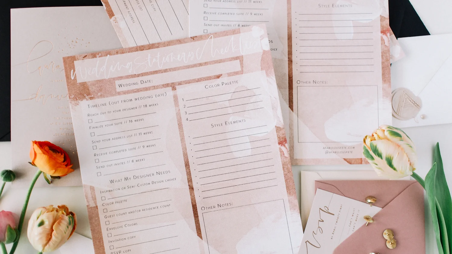 Wedding Stationery Checklist for the Newly Engaged — Lauren Saylor ...